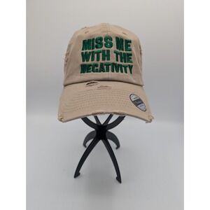 KBethos Miss Me With The Negativity Women's Cap Distressed Hat Adjustable Strap